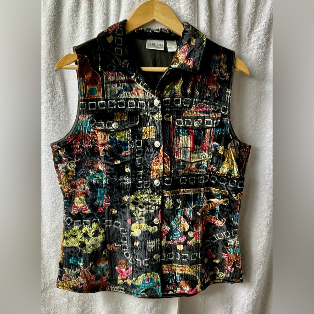 Chico's Black Tailored Vest Sleeveless